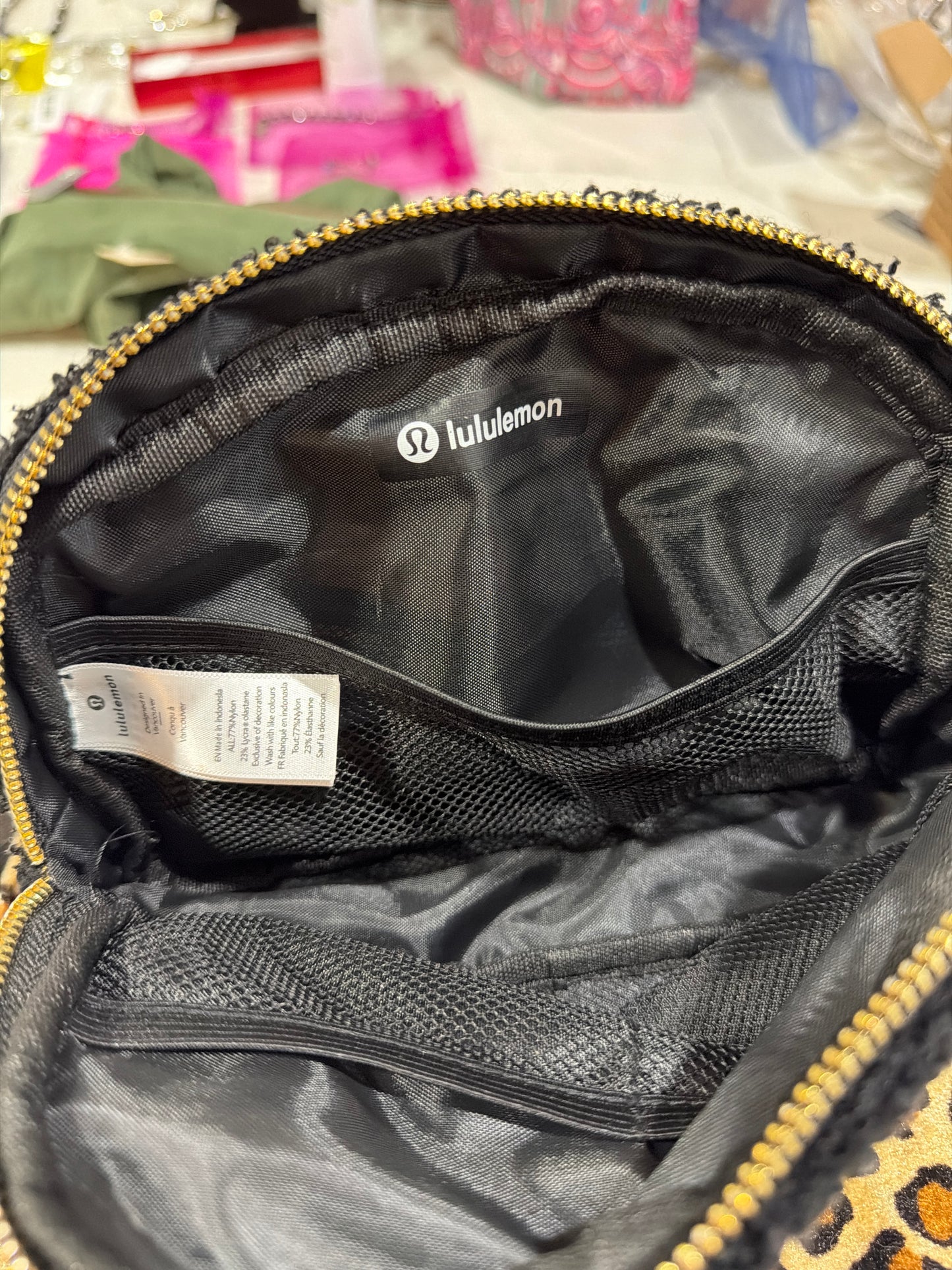 Preowned Lulu black Sherpa Bag