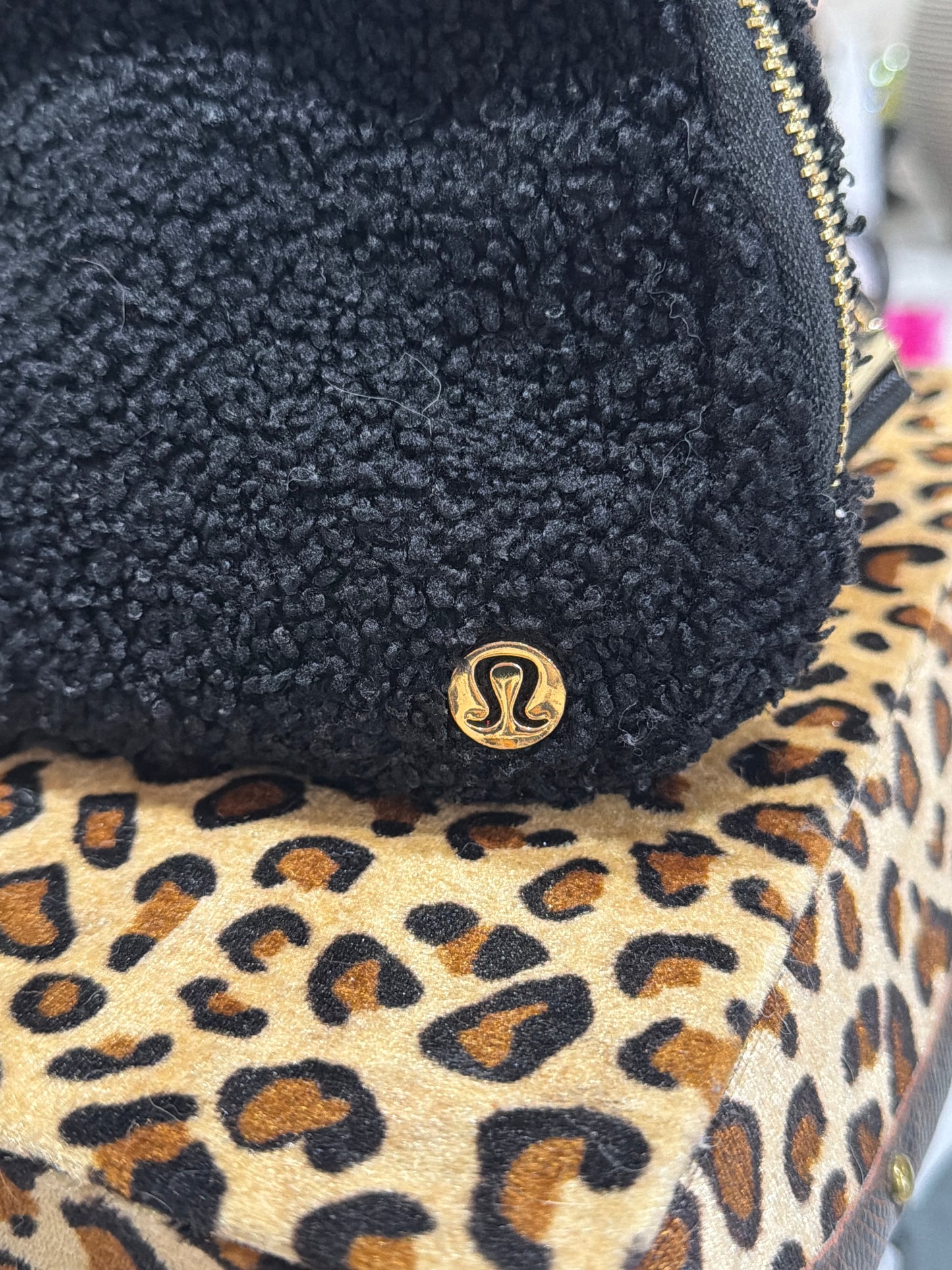 Preowned Lulu black Sherpa Bag