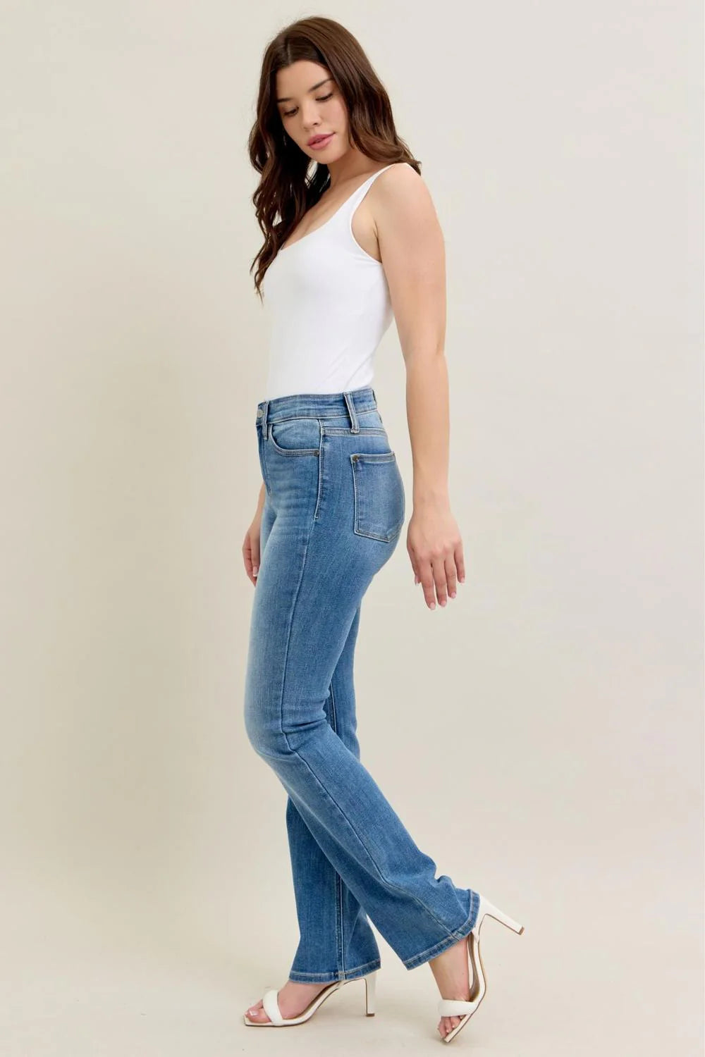 Judy Blue High Waist Classic Contrast Wash Bootcut Denim Jeans size 24