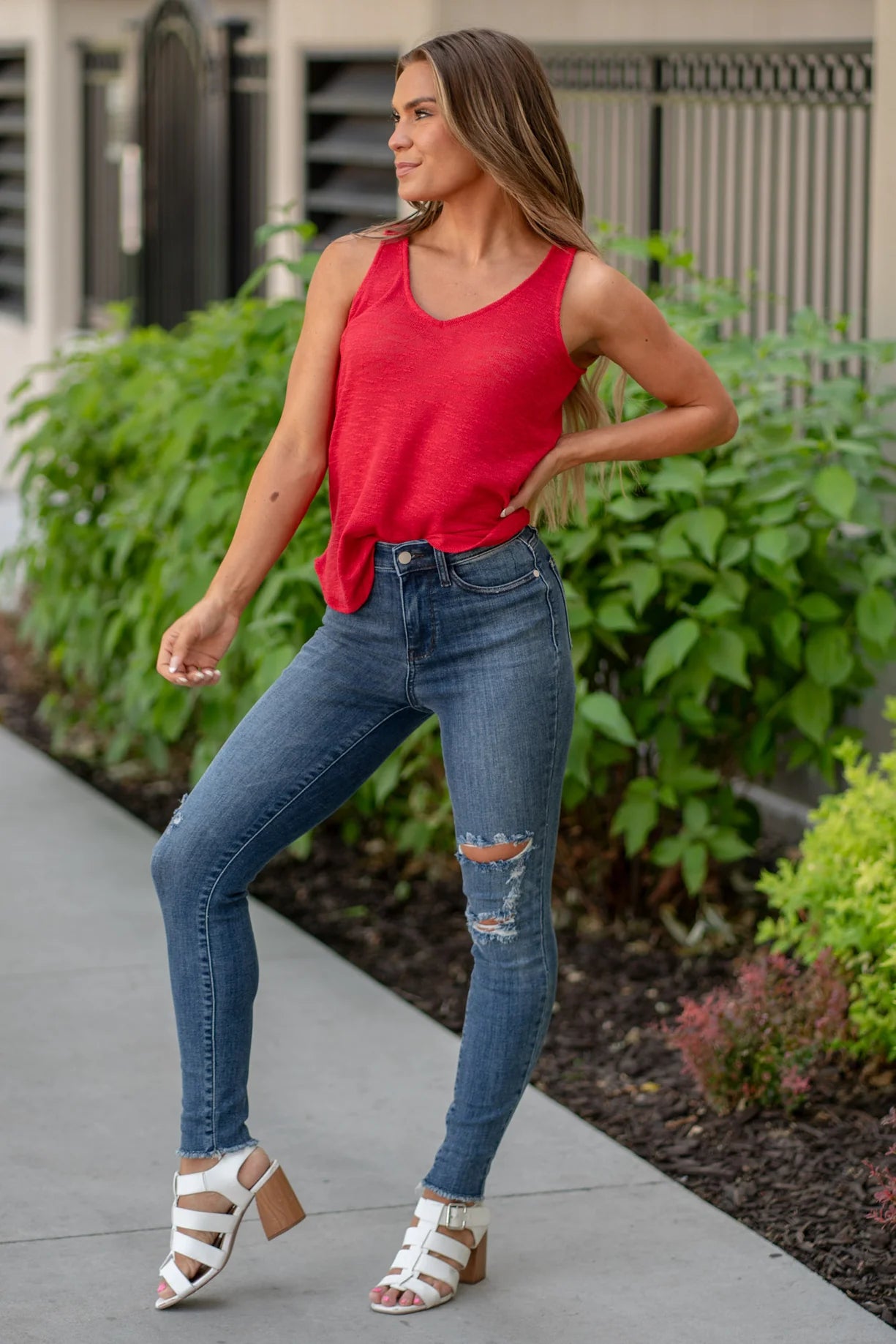 TAKE ME BACK HIGH RISE DISTRESSED SKINNY REGULAR