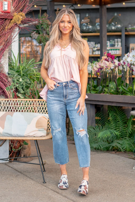 Judy Blue Full Size Wide Leg Jeans with Pockets