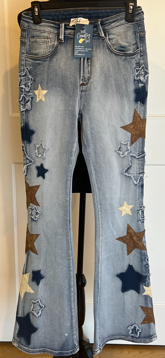 Oil and Hali Star Patchwork Jeans size small